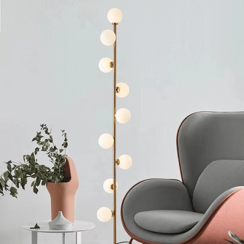 Élégante Lampe Pied Nordique - Verre Design - Chic-Gulvlampe-ChicUndStil