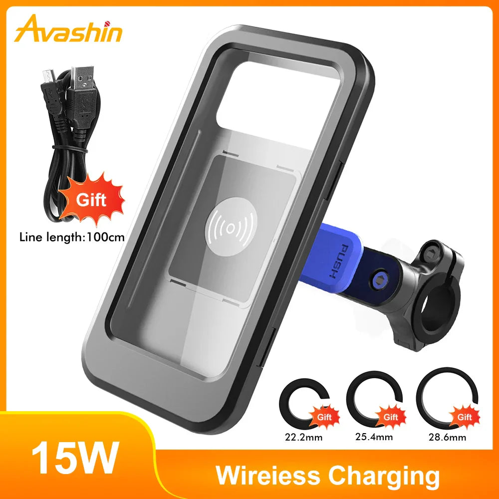 Chic and Style | 15W Waterproof Power Bank Holder for Bicycle Handlebar