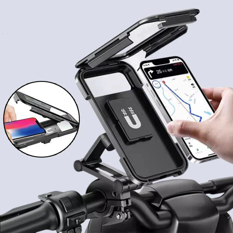 Chic and Style | 15W Waterproof Power Bank Holder for Bicycle Handlebar