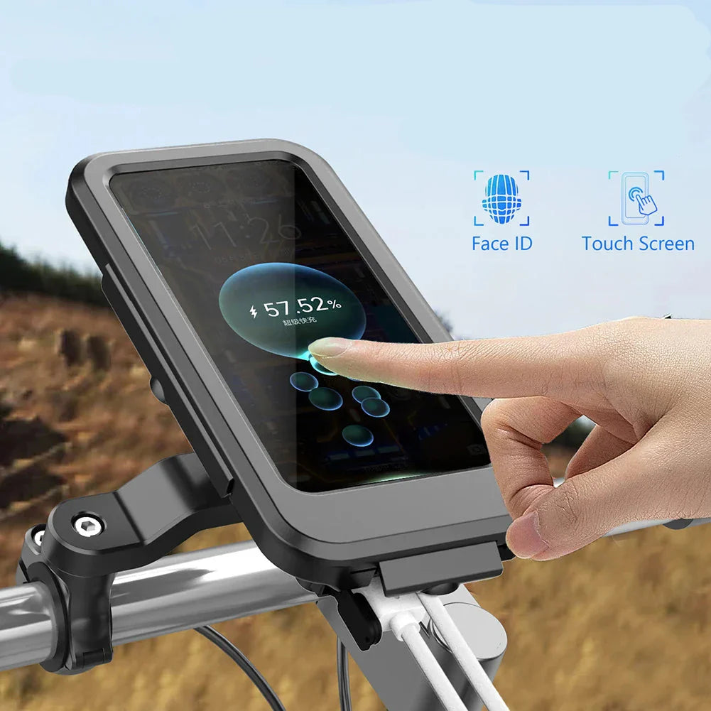 Chic and Style | 15W Waterproof Power Bank Holder for Bicycle Handlebar