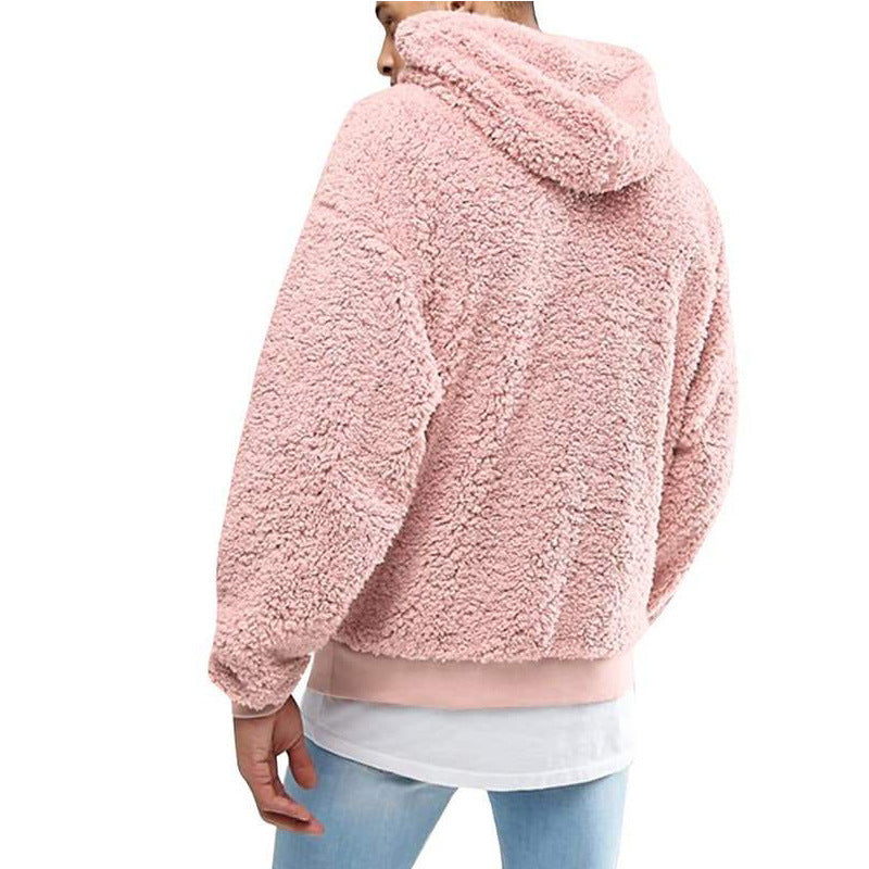 Hommes pull à capuche douillet en doux polaire Chic und Stil