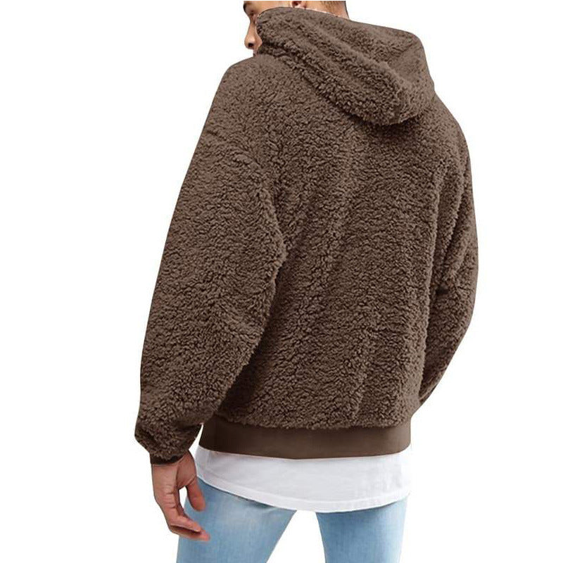 Hommes pull à capuche douillet en doux polaire Chic und Stil