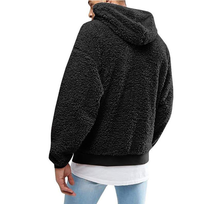 Hommes pull à capuche douillet en doux polaire Chic und Stil