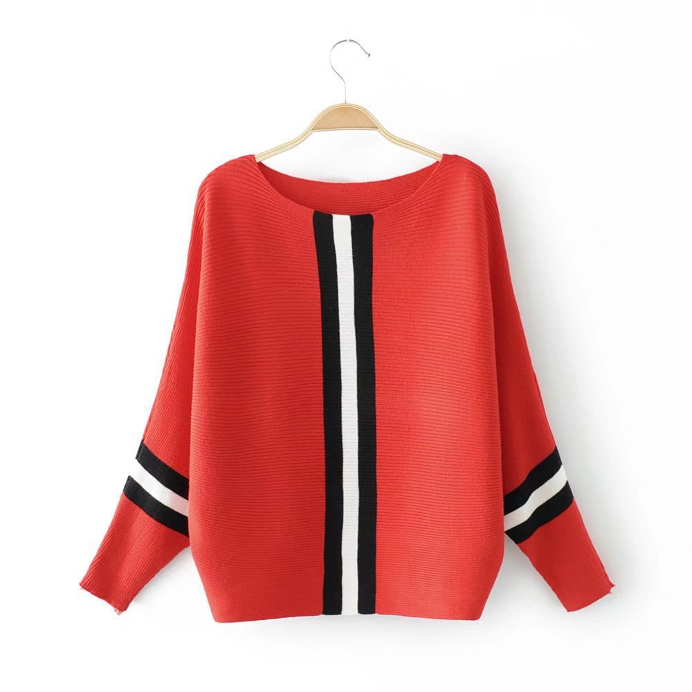 Pull en maille décontracté pour femmes avec motif rayé sportif Chic und Stil