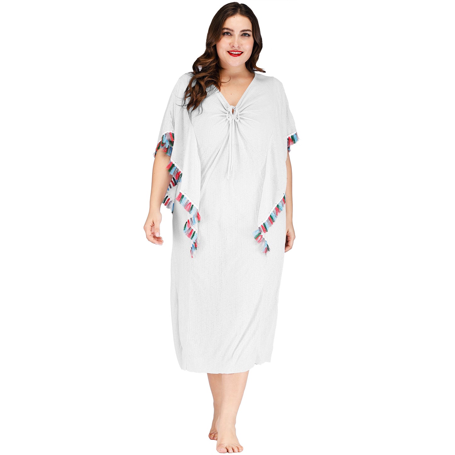 Dames Style Élégant Léger Caftan de Plage Chic und Stil