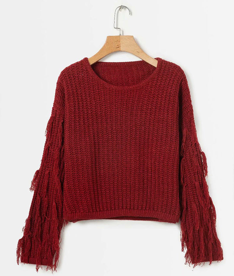 Pull femme avec détails à franges Chic und Stil