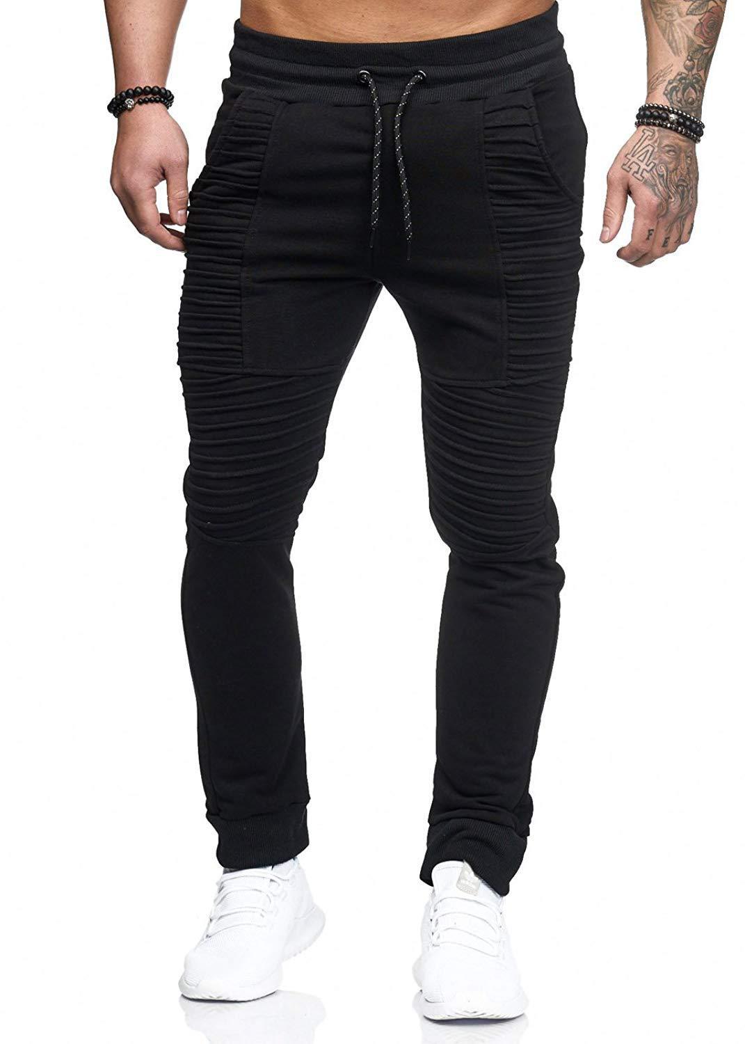 Pantalon de jogging décontracté pour hommes avec inserts structurés et taille élastique Chic und Stil