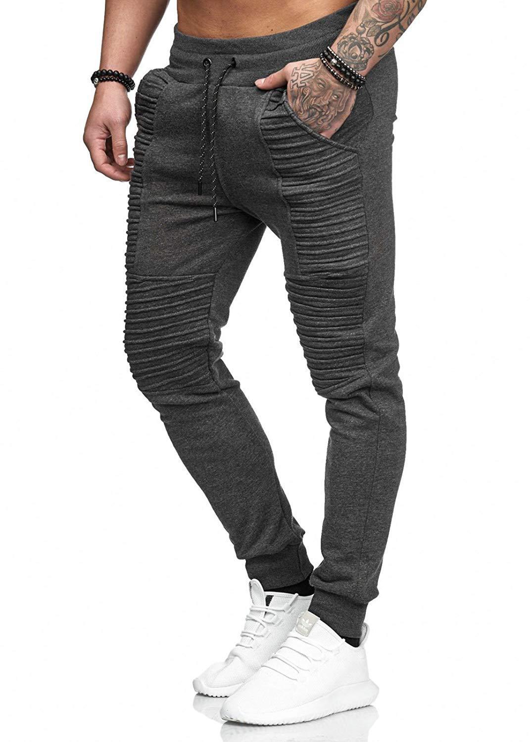 Pantalon de jogging décontracté pour hommes avec inserts structurés et taille élastique Chic und Stil