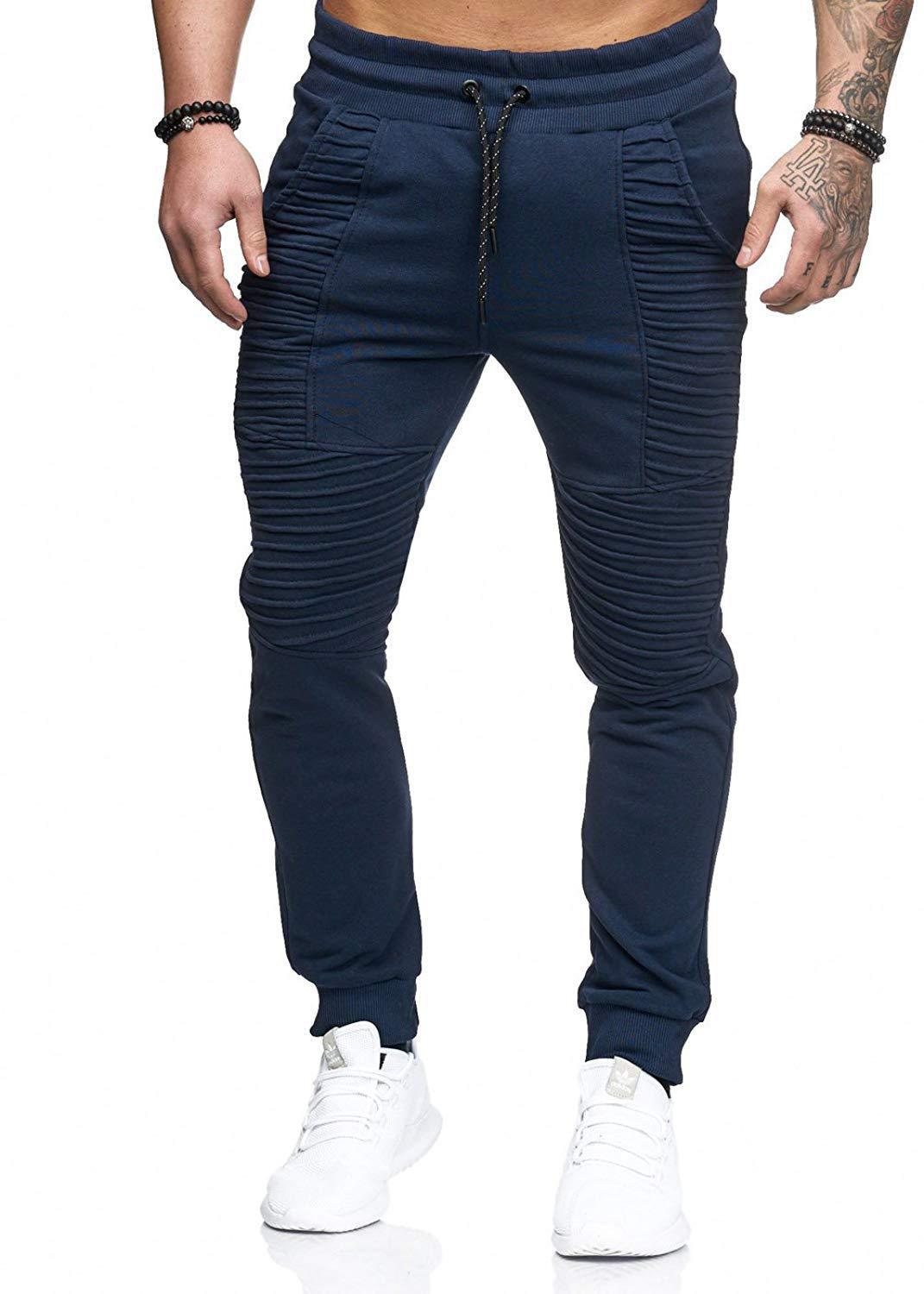 Pantalon de jogging décontracté pour hommes avec inserts structurés et taille élastique Chic und Stil