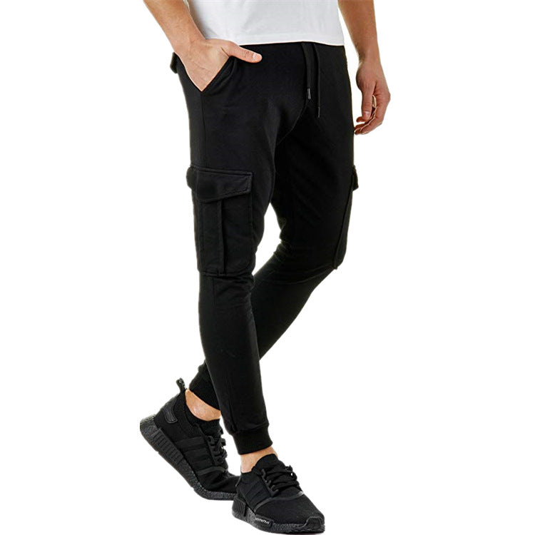 Pantalon cargo slim fit pour hommes avec poches latérales et taille élastique Chic und Stil