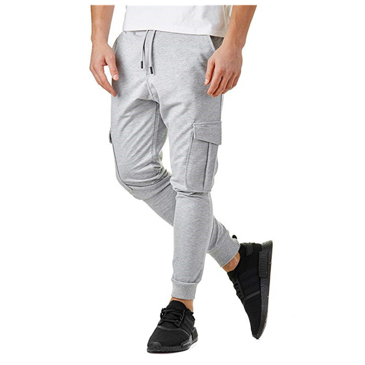 Pantalon cargo slim fit pour hommes avec poches latérales et taille élastique Chic und Stil