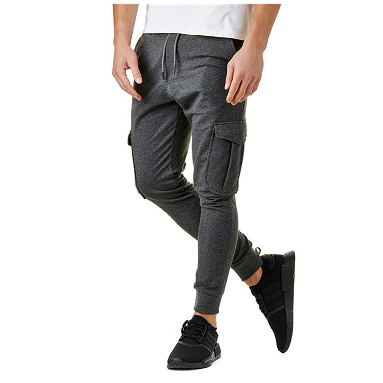Pantalon cargo slim fit pour hommes avec poches latérales et taille élastique Chic und Stil