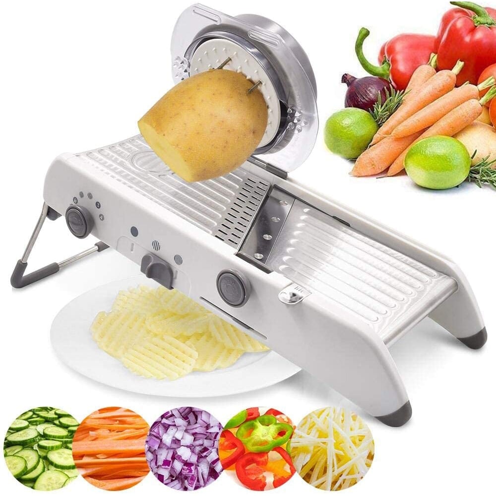 Chic und Stil | Mandolin Vegetable Slicer – Professional Grater with Adjustable 304 Stainless Steel Blades