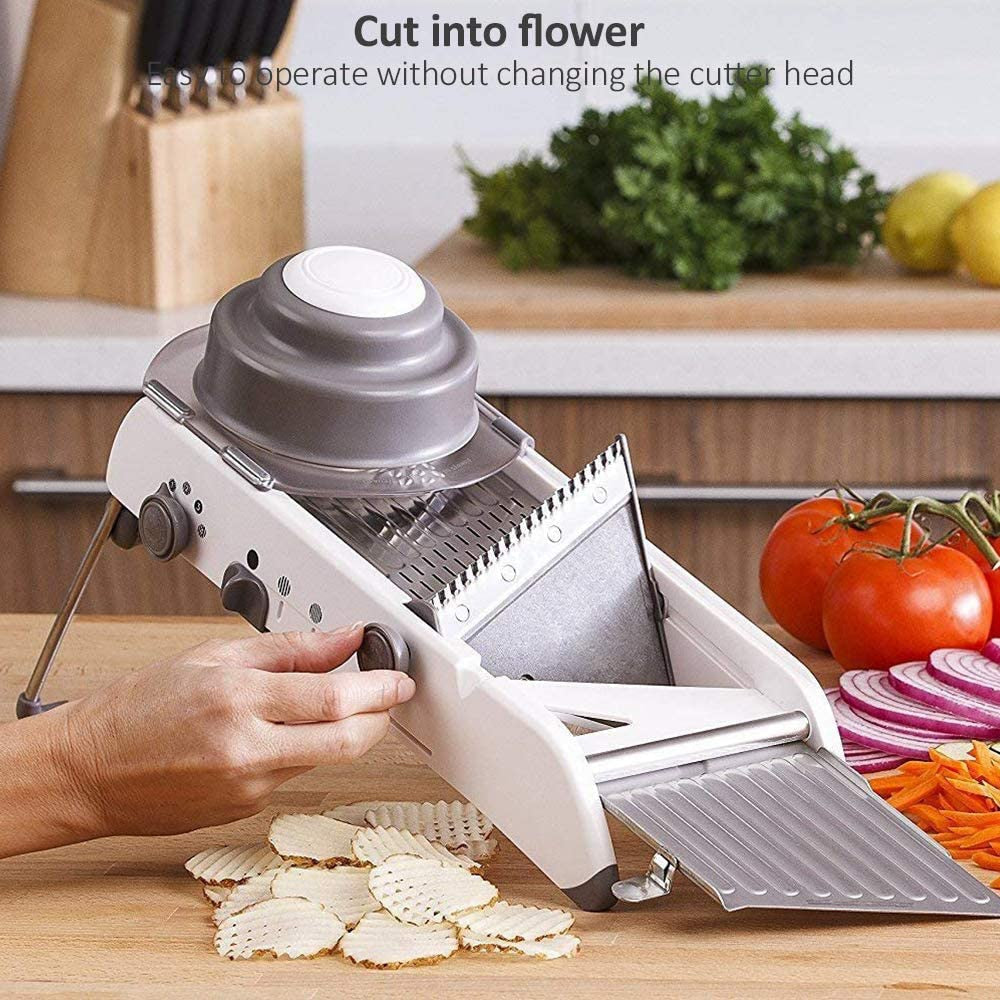 Chic und Stil | Mandolin Vegetable Slicer – Professional Grater with Adjustable 304 Stainless Steel Blades