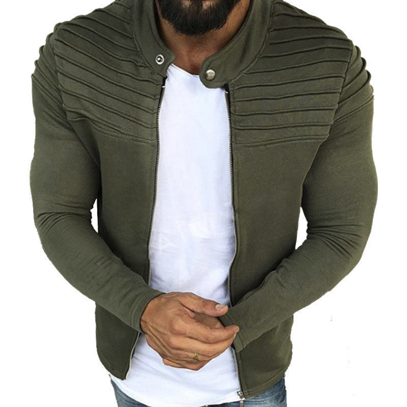 Veste zippée décontractée pour hommes avec haut structuré et accents modernes Chic und Stil