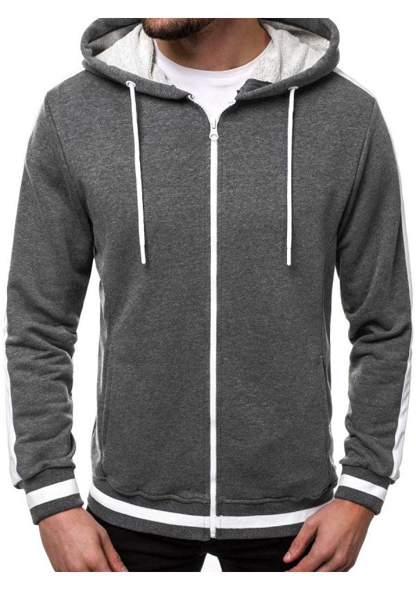Veste à capuche sportive pour hommes avec bandes contrastantes Chic und Stil