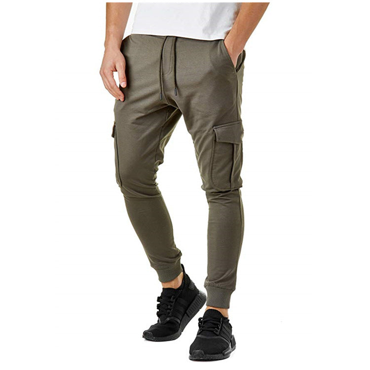 Pantalon cargo slim fit pour hommes avec poches latérales et taille élastique Chic und Stil