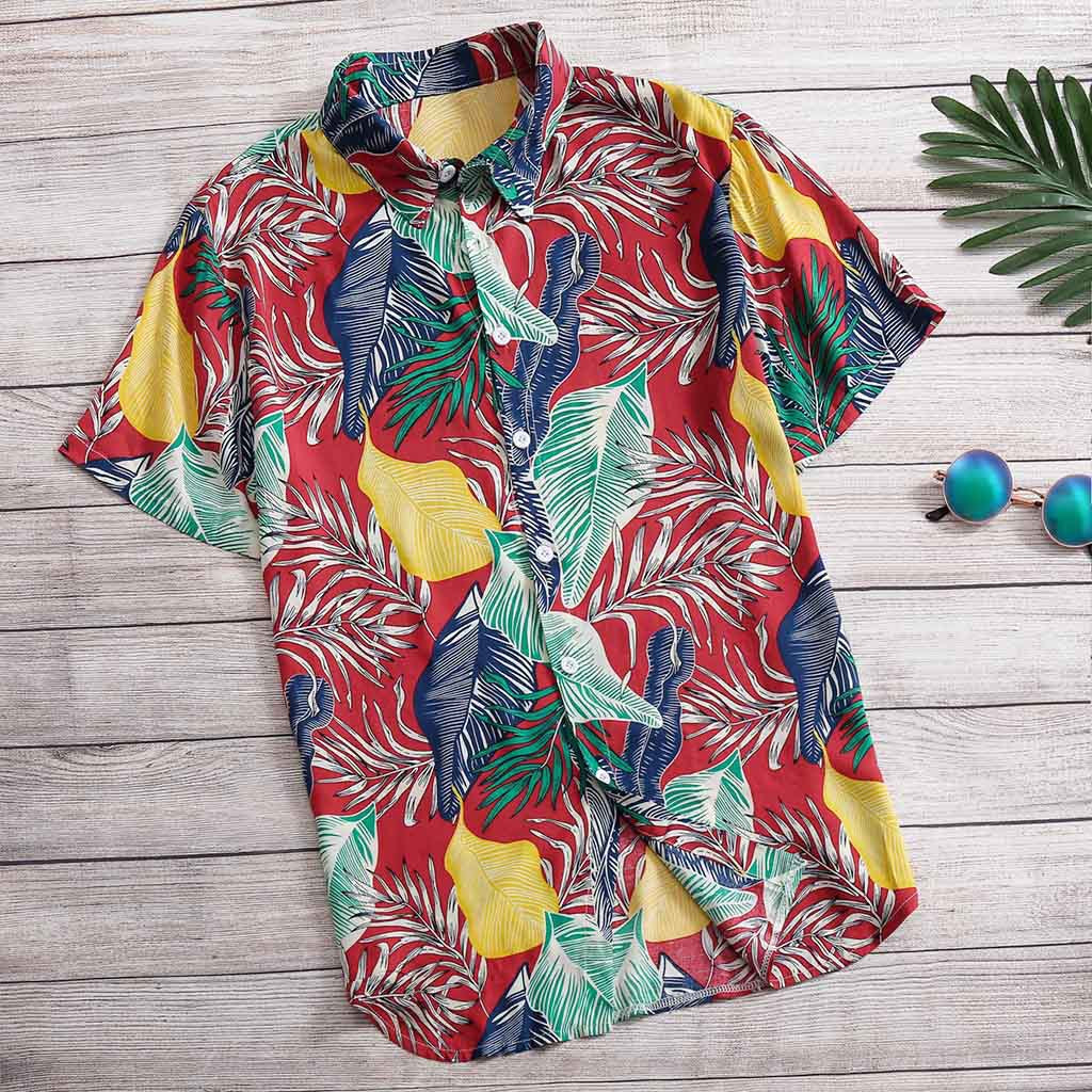 Chemise à manches courtes pour hommes avec imprimé floral et tissu léger Chic und Stil