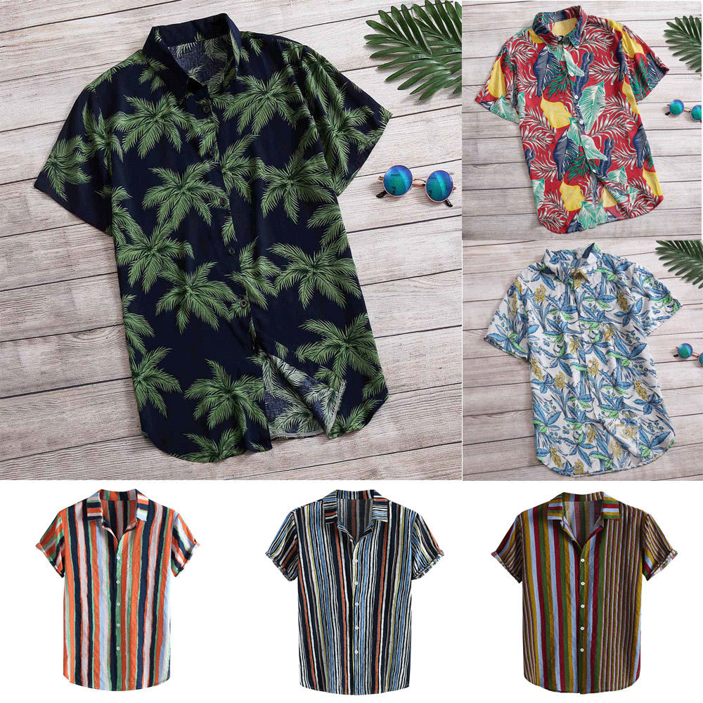 Chemise à manches courtes pour hommes avec imprimé floral et tissu léger Chic und Stil