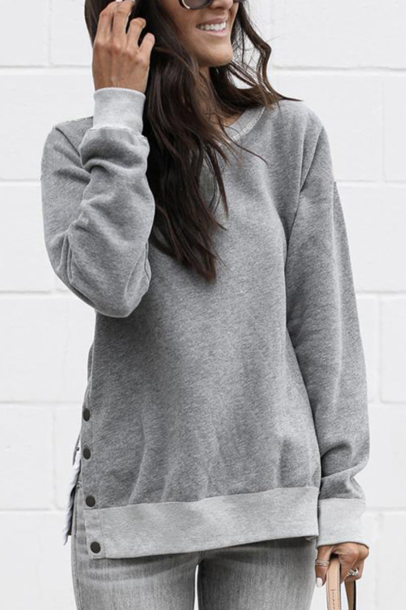 Pull et sweat décontracté pour femmes avec boutons-pression sur les côtés Chic und Stil