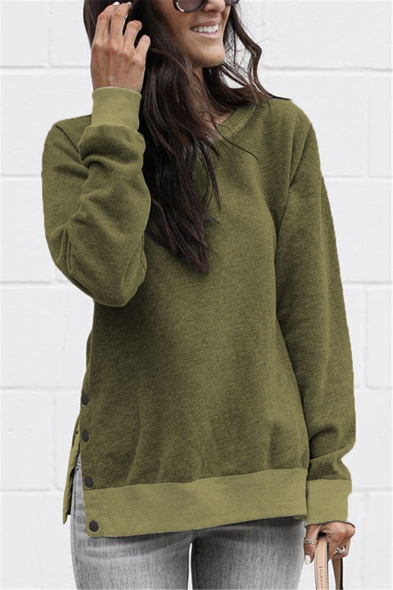 Pull et sweat décontracté pour femmes avec boutons-pression sur les côtés Chic und Stil