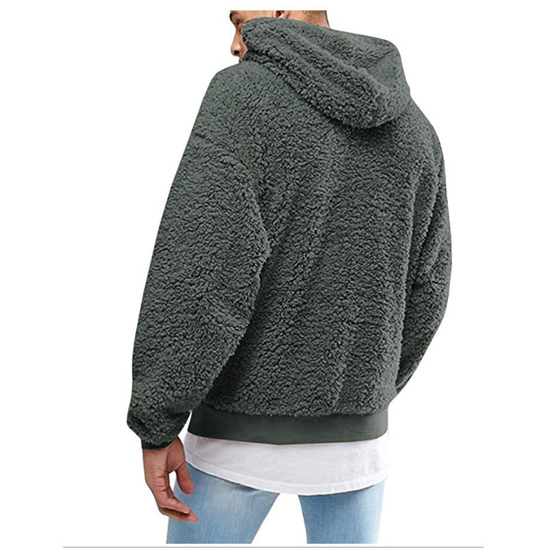 Hommes pull à capuche douillet en doux polaire Chic und Stil