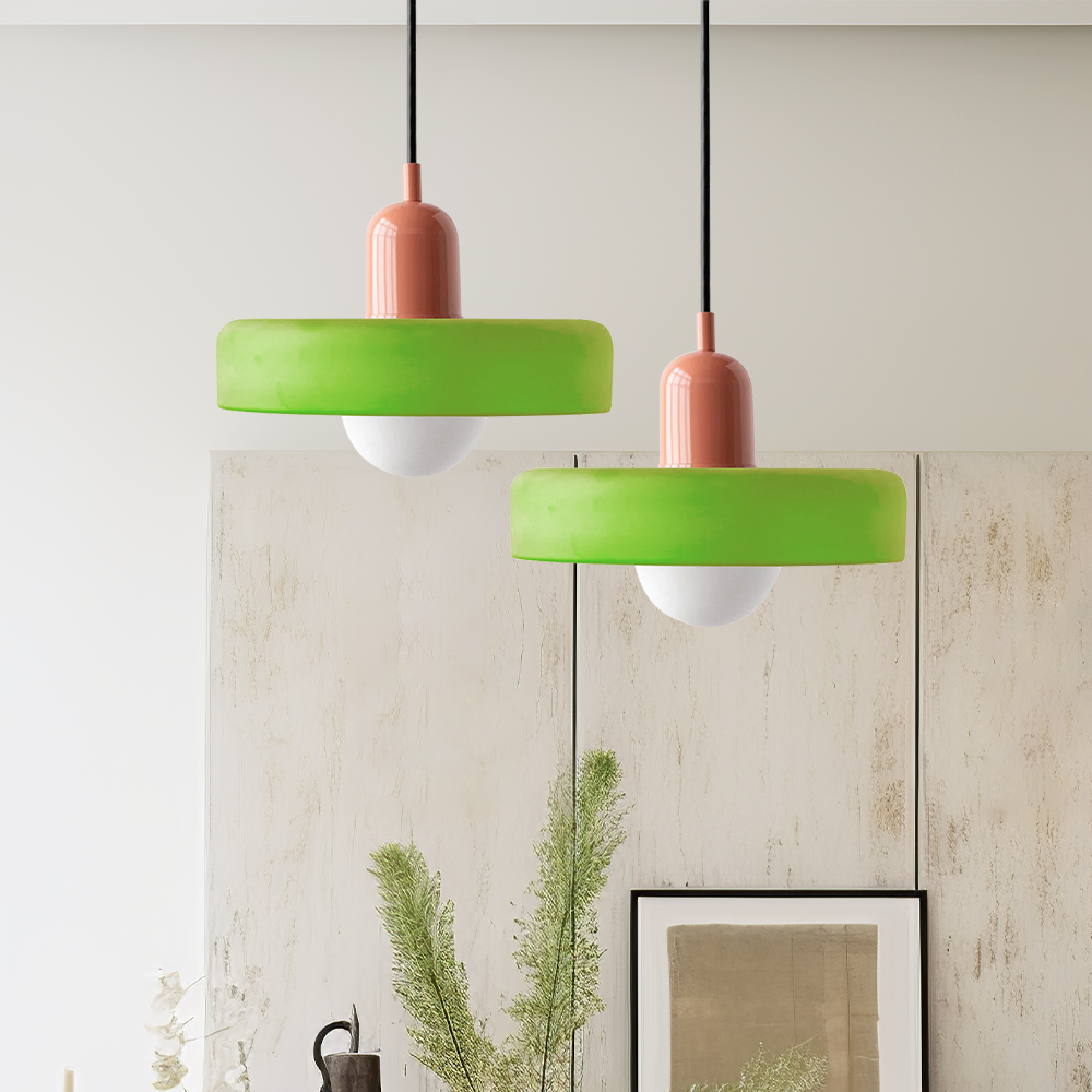 Chic and Style | Pendant lights made of colored glass | Elegant pendant light in Bauhaus style | Designer lamp for living room and dining room