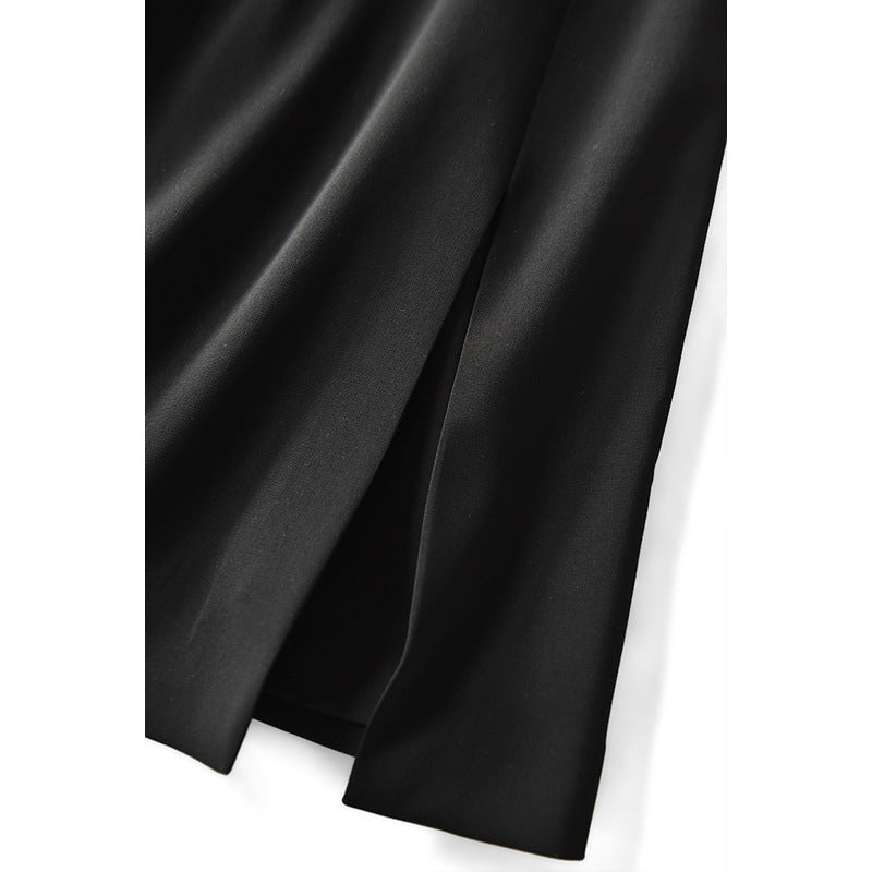 Jupe maxi en satin à fente haute pour femmes Chic und Stil
