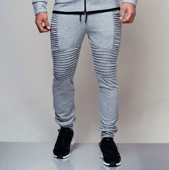 Pantalon de jogging décontracté pour hommes avec inserts structurés et taille élastique Chic und Stil