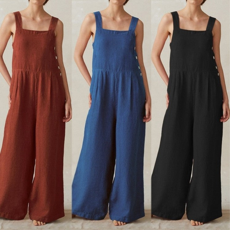 Salopette pour femmes à coupe ample en lin léger Chic und Stil