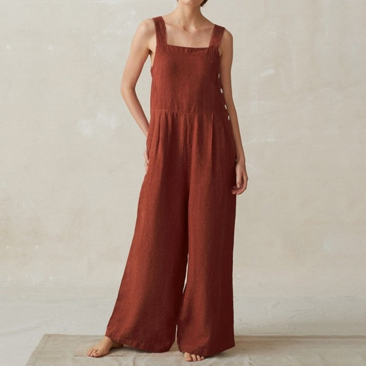 Salopette pour femmes à coupe ample en lin léger Chic und Stil