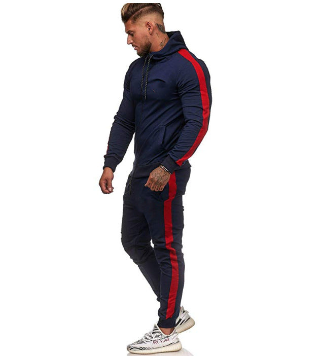 Costume de loisirs sportif pour hommes avec design de color block moderne et poches Chic und Stil