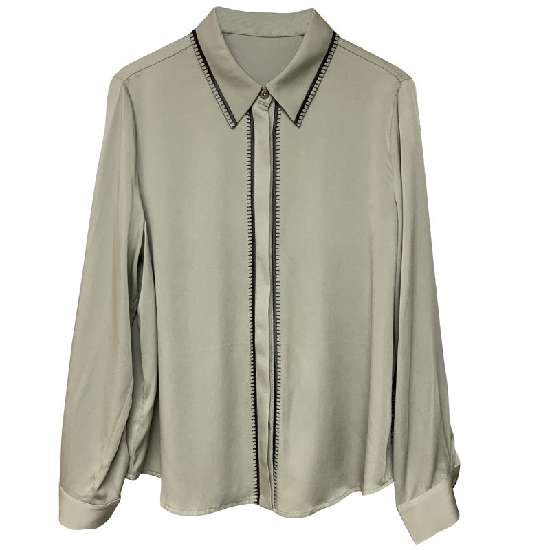 Blouse élégante à boutons pour femmes avec garniture décorative Chic und Stil