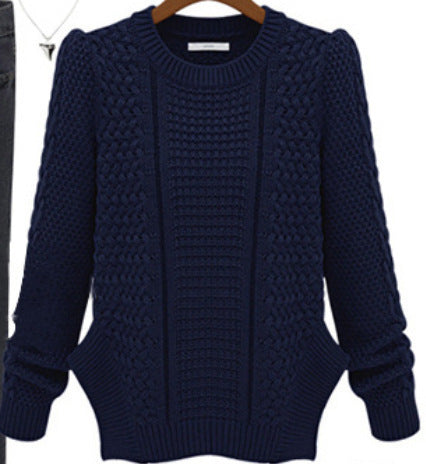Pull en grosse maille pour femmes avec design texturé et poches latérales Chic und Stil