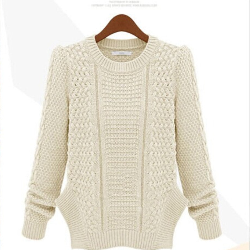 Pull en grosse maille pour femmes avec design texturé et poches latérales Chic und Stil
