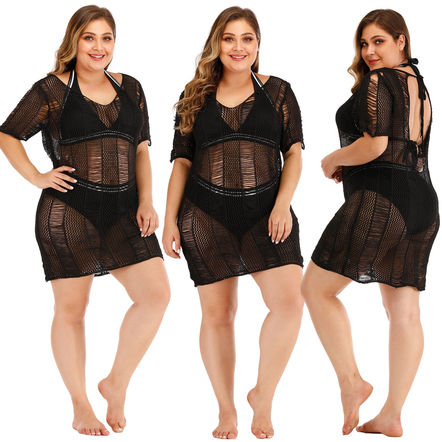 Dames élégante robe de bain en mesh Chic und Stil