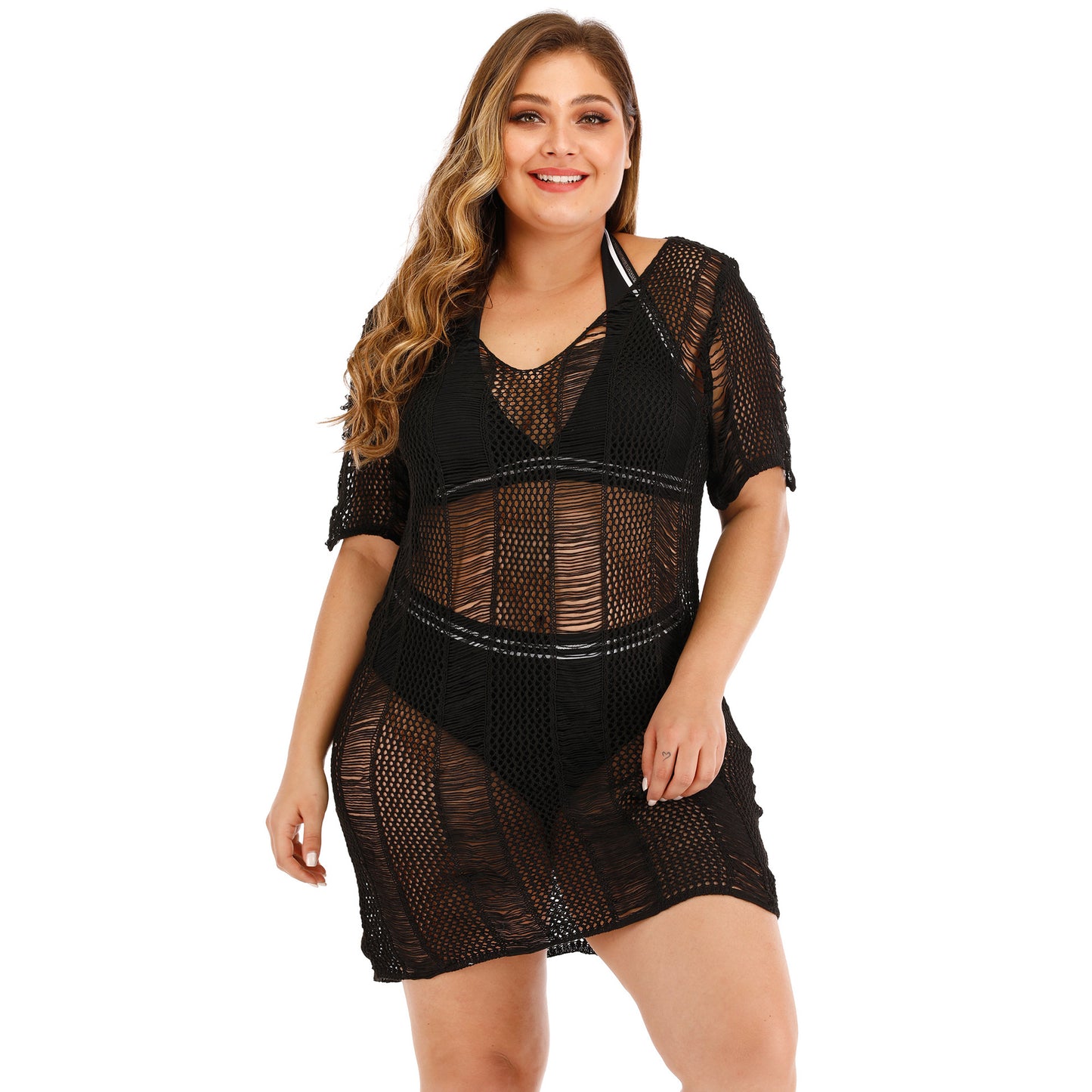 Dames élégante robe de bain en mesh Chic und Stil
