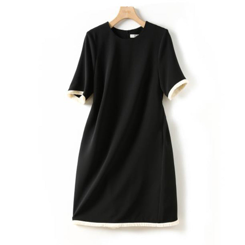 Robe Shift Élégante Pour Femme avec Bord Contrastant Chic und Stil