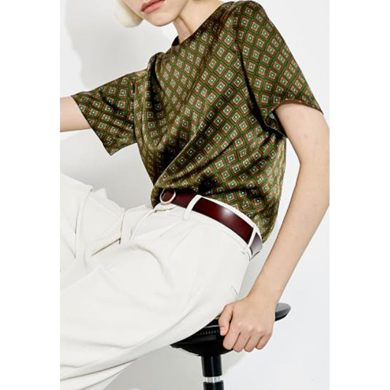 Blouse Imprimée Élégante Femme Chic und Stil