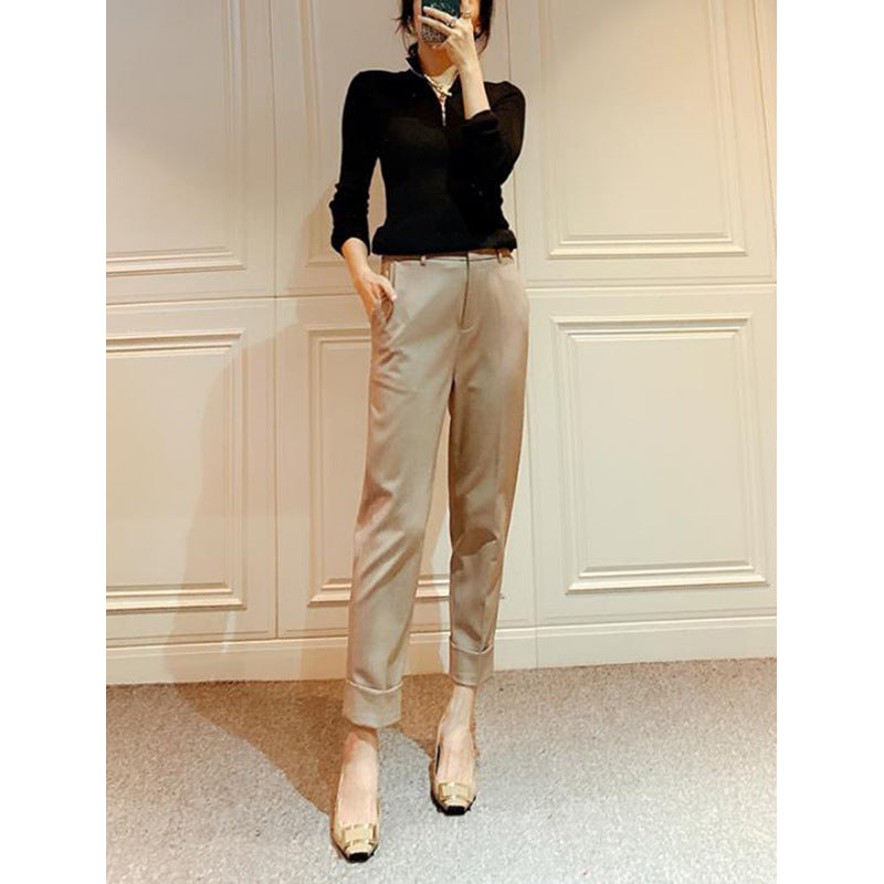Elegant textured blouse set for women and tailored pants Chic und Stil