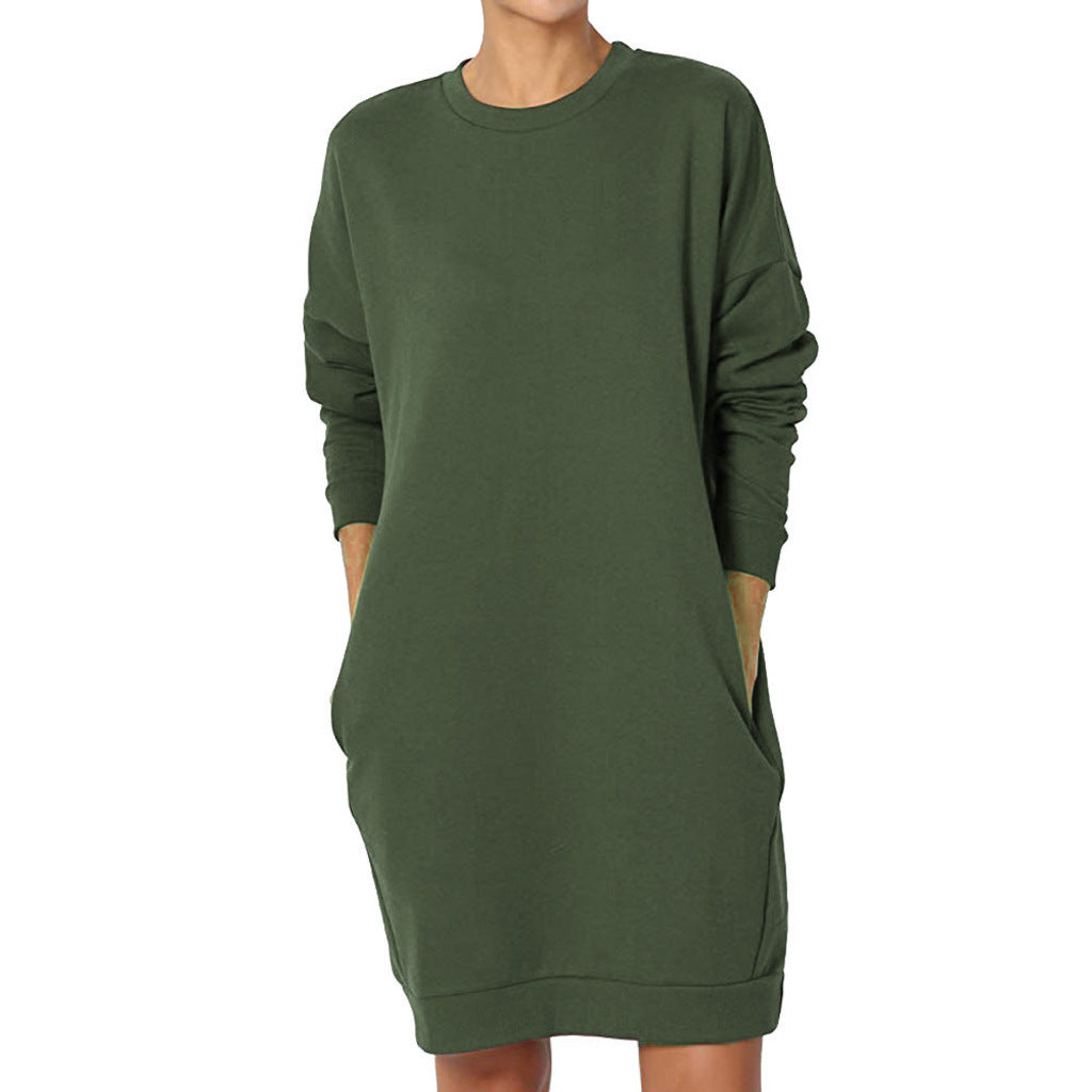 Robe de sweat décontractée pour femmes avec poches pratiques et coupe ample Chic und Stil