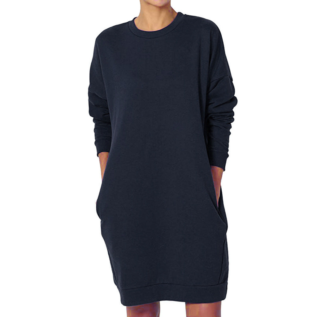 Robe de sweat décontractée pour femmes avec poches pratiques et coupe ample Chic und Stil