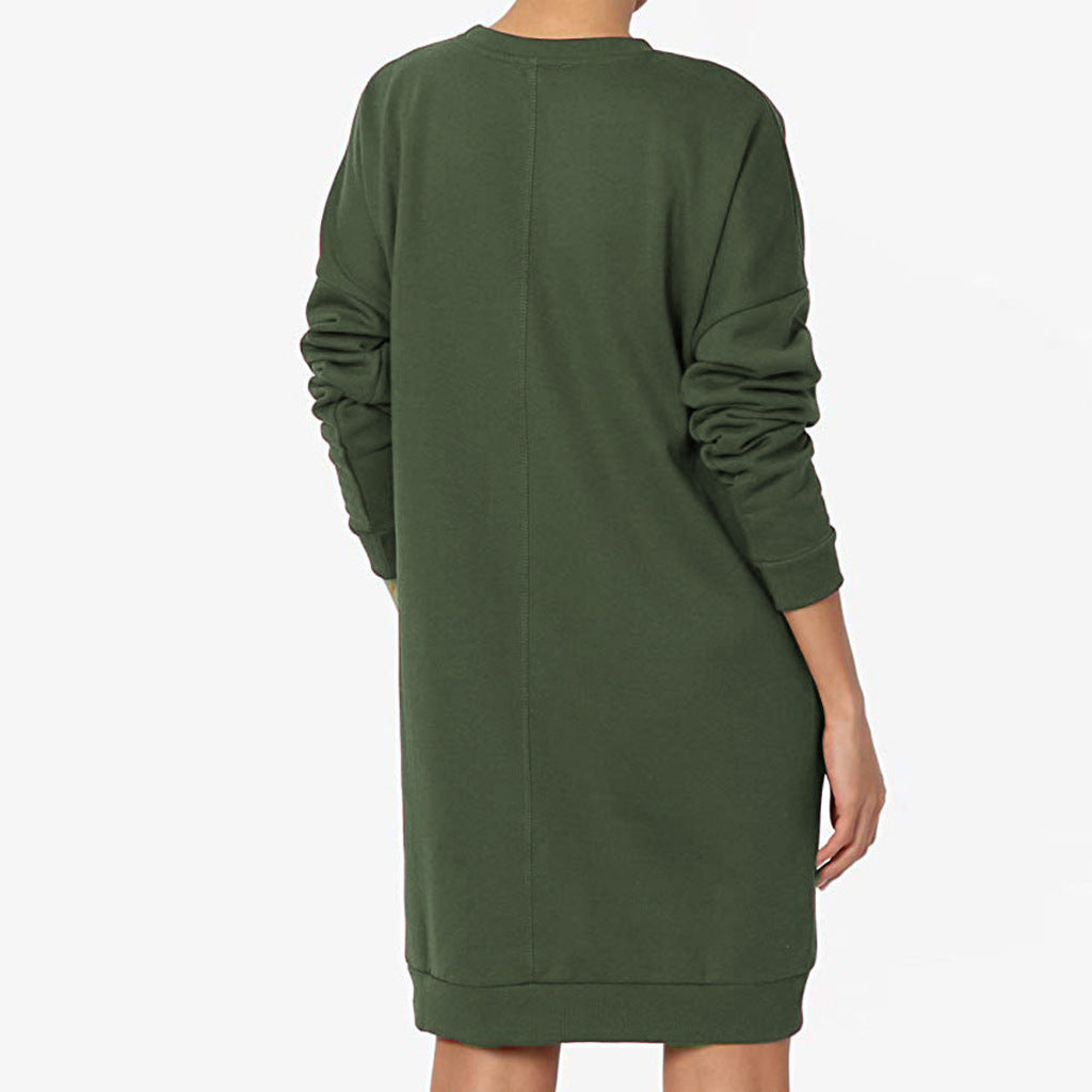 Robe de sweat décontractée pour femmes avec poches pratiques et coupe ample Chic und Stil