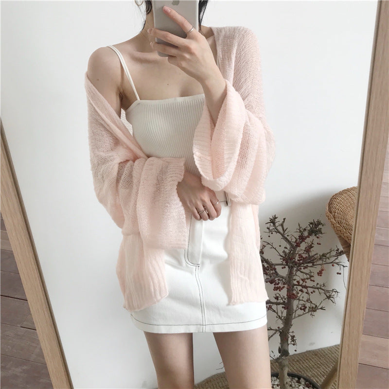 Cardigan en tricot décontracté pour femmes avec coupe ample et manches ouvertes Chic und Still