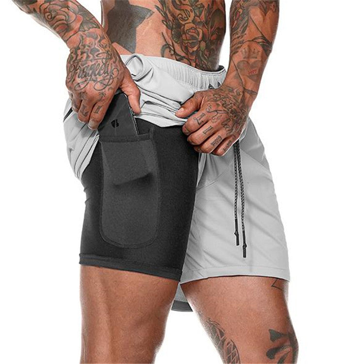 Shorts de sport multifonctionnels pour hommes avec short intégré et poches pratiques Chic und Stil