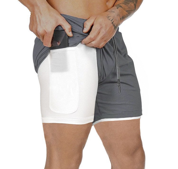 Shorts de sport multifonctionnels pour hommes avec short intégré et poches pratiques Chic und Stil
