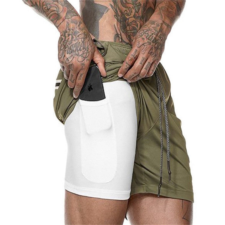 Shorts de sport multifonctionnels pour hommes avec short intégré et poches pratiques Chic und Stil