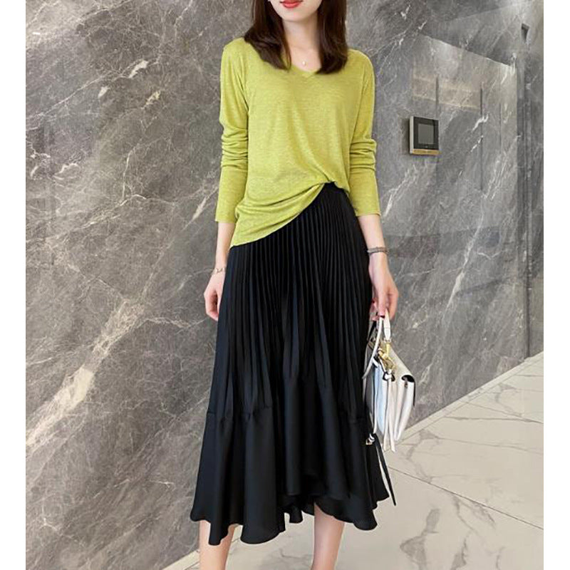 Jupe maxi plissée femme Chic und Stil 1750847111
