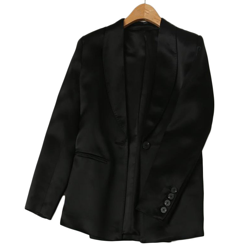 Blazer de soirée en satin pour femmes Chic und Stil