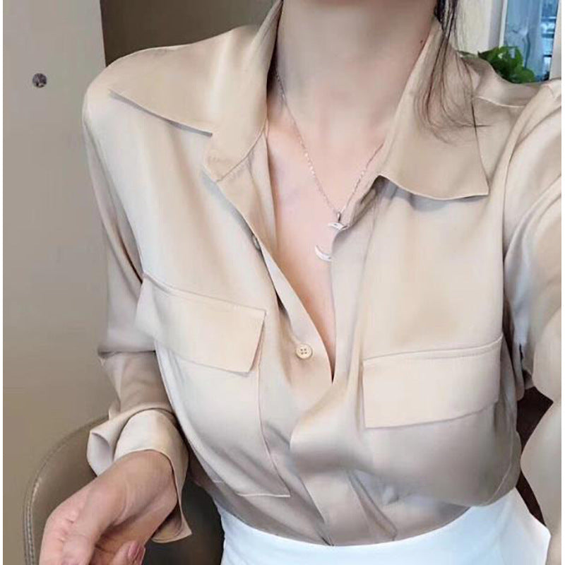 Blouse Boutonnée Utilitaire Contemporaine pour Femme Chic und Stil